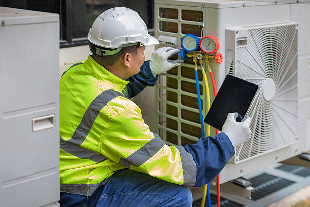 Professional Hvac Maintenance technician working in Angelus Oaks, CA